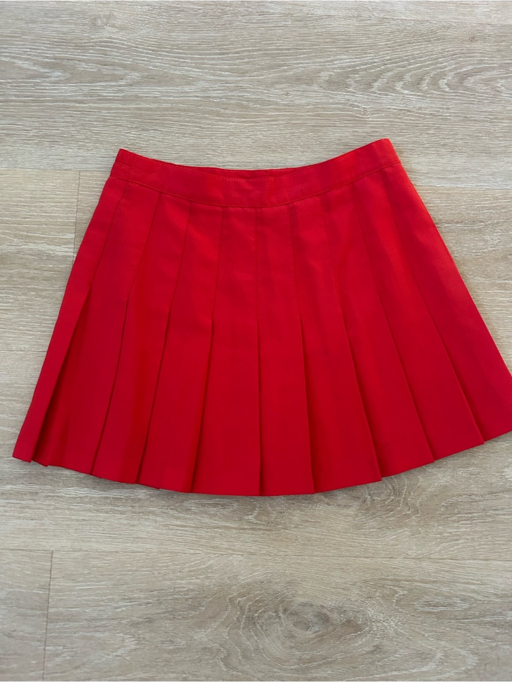 Vintage Tail Red Pleated Mini Skirt - 27.5” waist / size 4